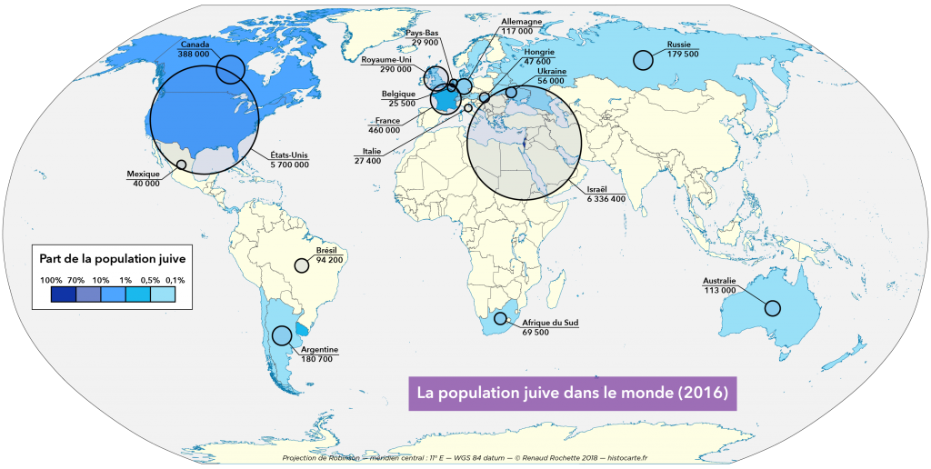 La population juive dans le monde