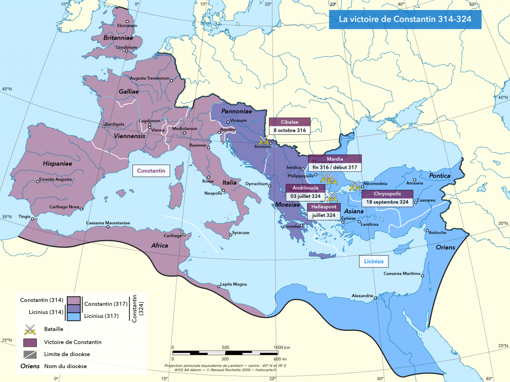 La victoire de Constantin 314-324